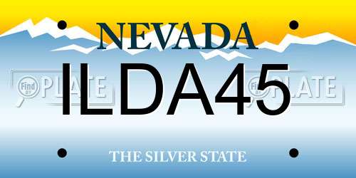 ILDA45 Nevada License Plate