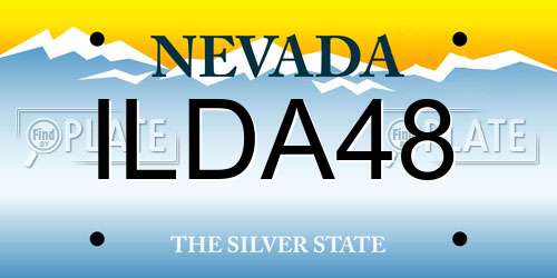 ILDA48 Nevada License Plate