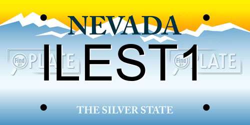 ILEST1 Nevada License Plate