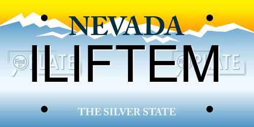 ILIFTEM Nevada License Plate