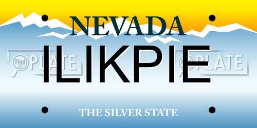 ILIKPIE Nevada License Plate