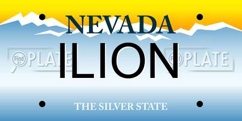 ILION Nevada License Plate