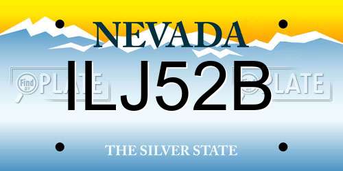 ILJ52B Nevada License Plate