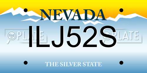 ILJ52S Nevada License Plate