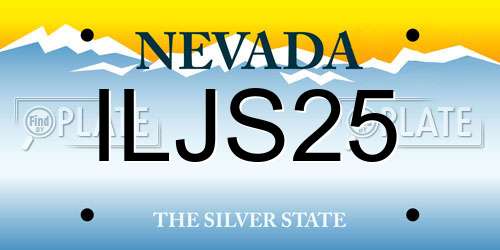 ILJS25 Nevada License Plate