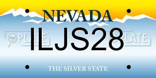ILJS28 Nevada License Plate