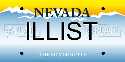 ILLIST Nevada License Plate