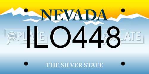 ILO448 Nevada License Plate
