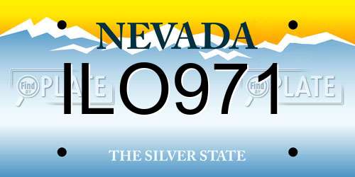 ILO971 Nevada License Plate