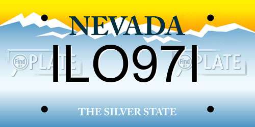 ILO97I Nevada License Plate