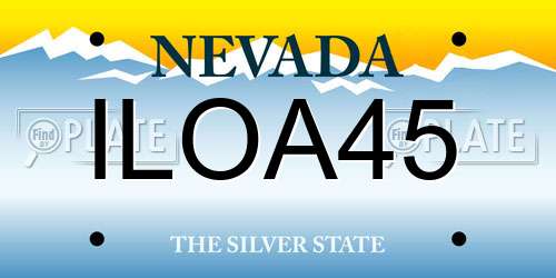 ILOA45 Nevada License Plate