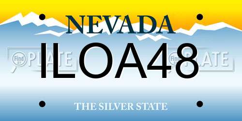 ILOA48 Nevada License Plate