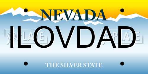 ILOVDAD Nevada License Plate