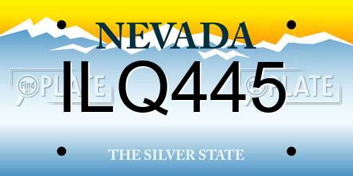 ILQ445 Nevada License Plate