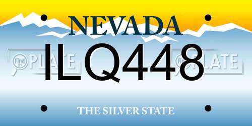 ILQ448 Nevada License Plate
