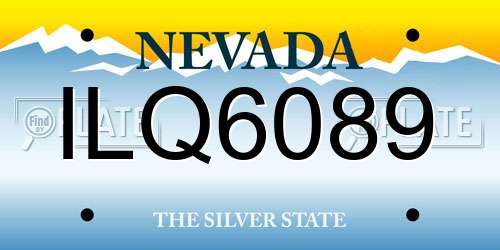 ILQ6089 Nevada License Plate