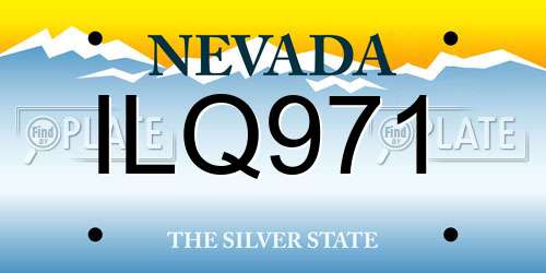 ILQ971 Nevada License Plate