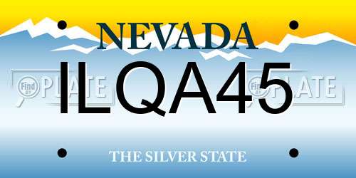 ILQA45 Nevada License Plate