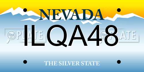 ILQA48 Nevada License Plate