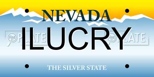 ILUCRY Nevada License Plate