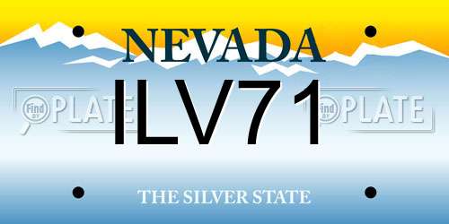 ILV71 Nevada License Plate