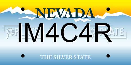 IM4C4R Nevada License Plate