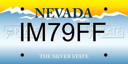 IM79FF Nevada License Plate