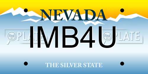 IMB4U Nevada License Plate