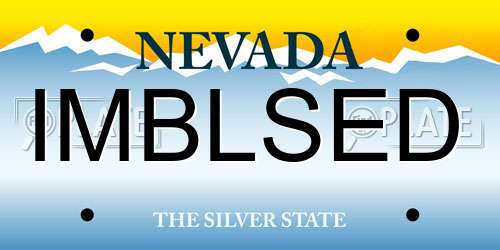 IMBLSED Nevada License Plate