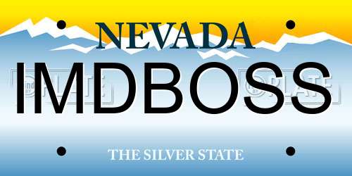 IMDBOSS Nevada License Plate