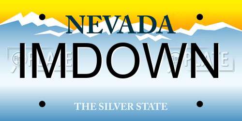 IMDOWN Nevada License Plate