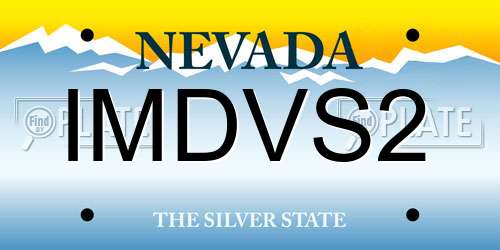IMDVS2 Nevada License Plate