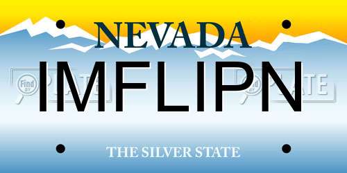 IMFLIPN Nevada License Plate