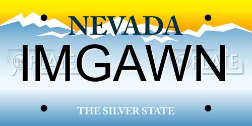 IMGAWN Nevada License Plate