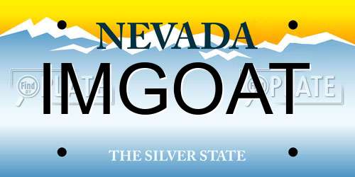 IMGOAT Nevada License Plate