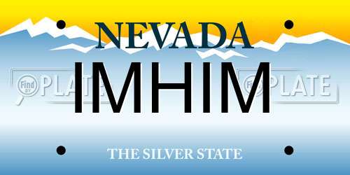 IMHIM Nevada License Plate