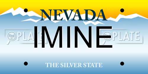 IMINE Nevada License Plate