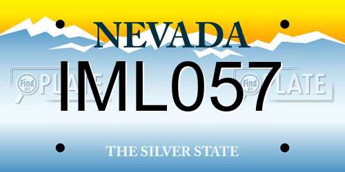 IML057 Nevada License Plate