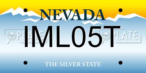 IML05T Nevada License Plate