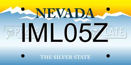 IML05Z Nevada License Plate