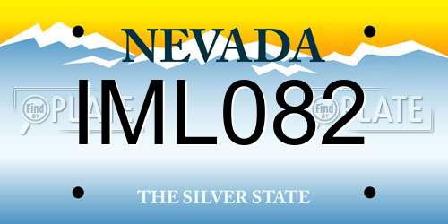 IML082 Nevada License Plate