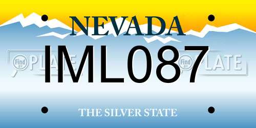 IML087 Nevada License Plate