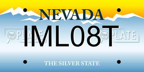 IML08T Nevada License Plate