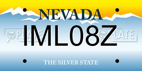 IML08Z Nevada License Plate