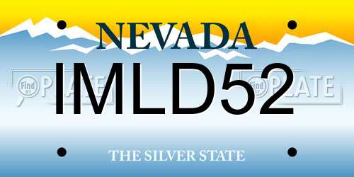 IMLD52 Nevada License Plate