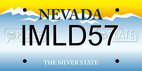 IMLD57 Nevada License Plate