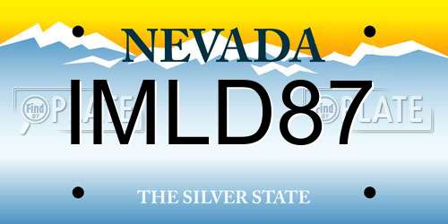 IMLD87 Nevada License Plate