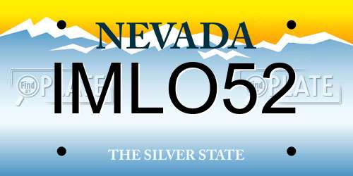 IMLO52 Nevada License Plate