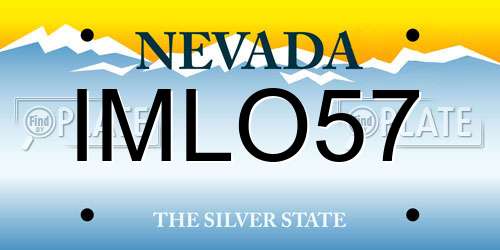 IMLO57 Nevada License Plate