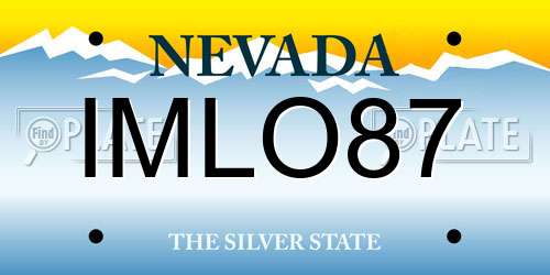 IMLO87 Nevada License Plate